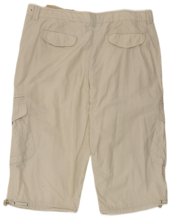 Marks & Spencer Mens Cargo Shorts W40 XL Beige Cotton