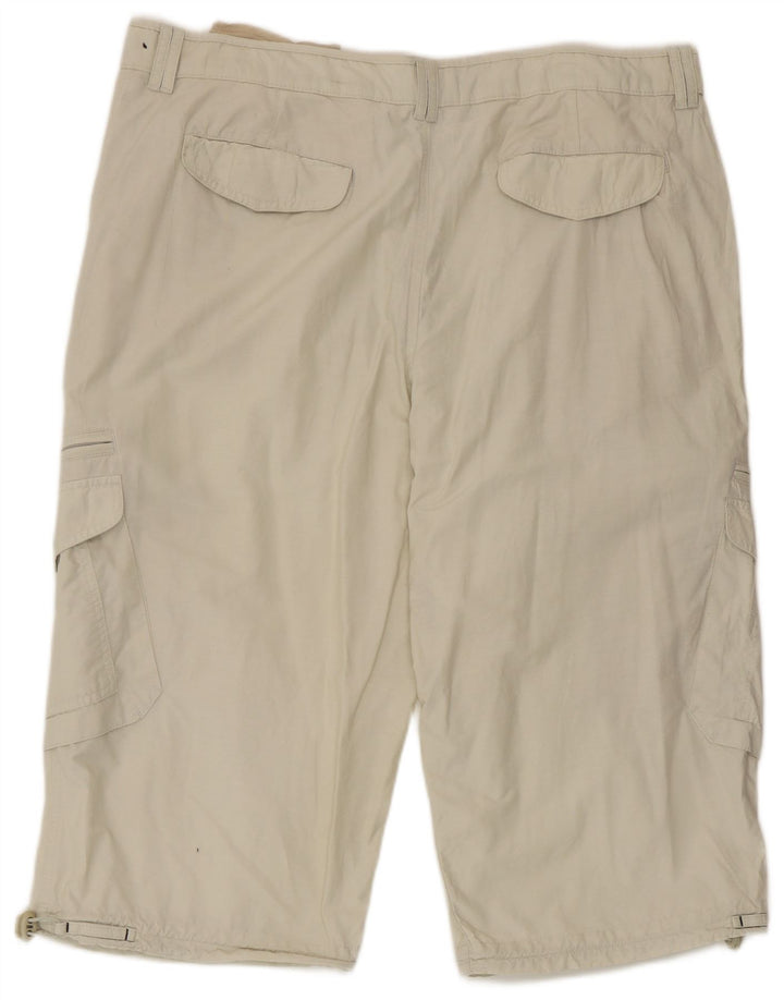 Marks & Spencer Mens Cargo Shorts W40 XL Beige Cotton