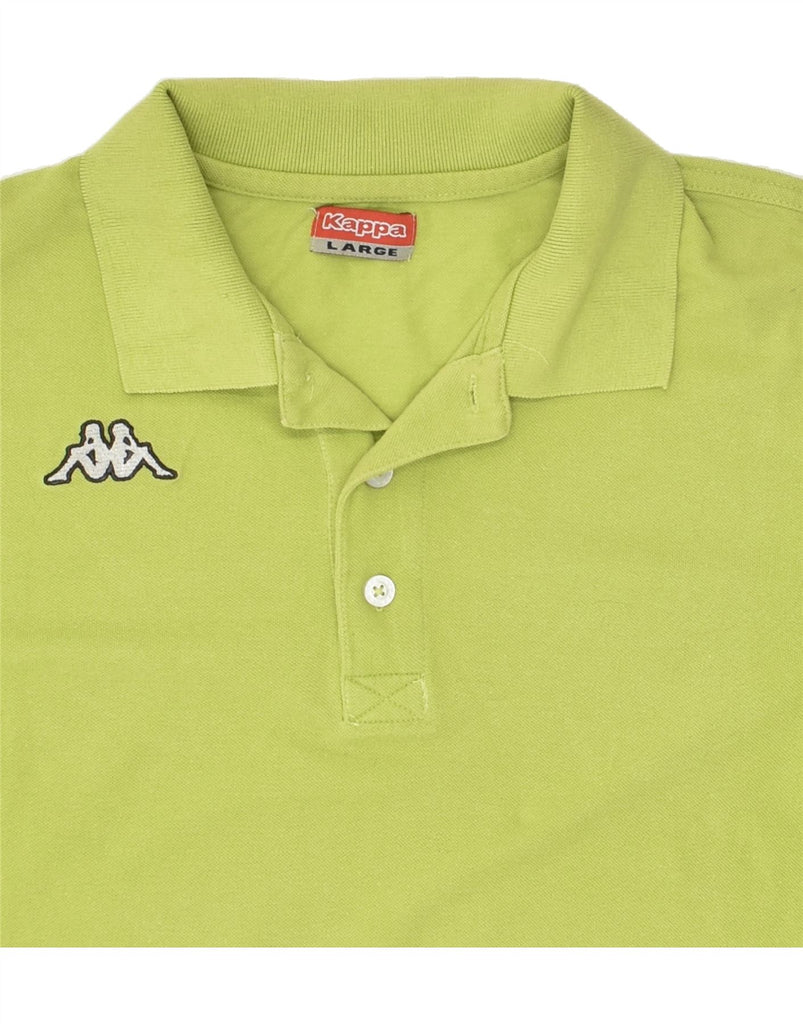 KAPPA Mens Polo Shirt Large Green Cotton Vintage Kappa and Second-Hand Kappa from Messina Hembry 