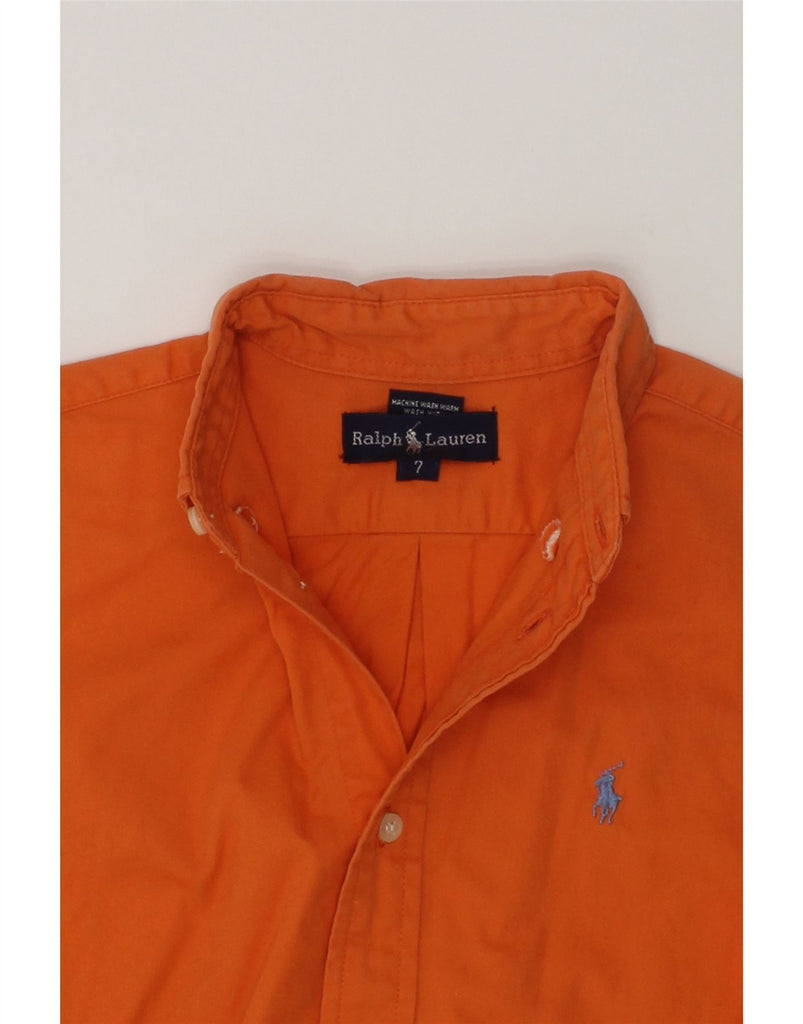 RALPH LAUREN Boys Shirt 6-7 Years Orange Cotton | Vintage Ralph Lauren | Thrift | Second-Hand Ralph Lauren | Used Clothing | Messina Hembry 