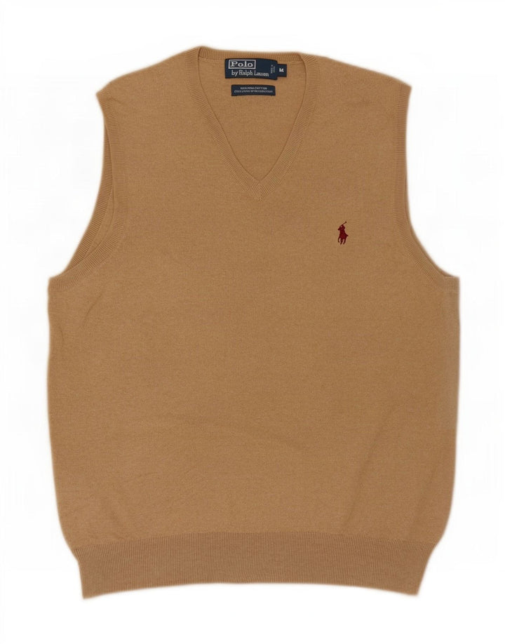 Polo Ralph Lauren Mens Vest Tank Top Medium Beige Cotton