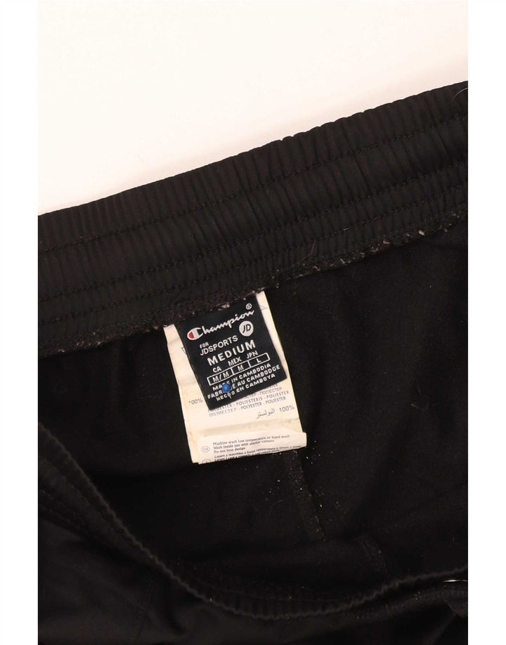 Champion Womens Graphic Tracksuit Trousers UK 14 Medium Black Polyester