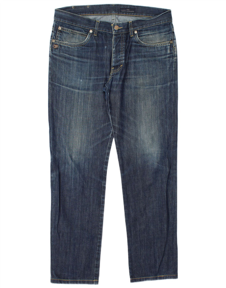 Daniele Alessandrini Mens Straight Jeans W36 L31 Blue Cotton
