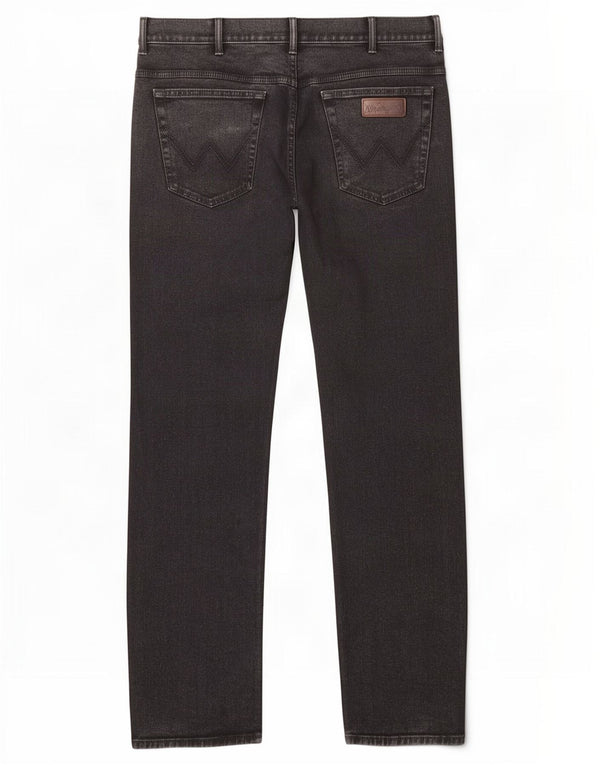 Wrangler Mens Texas Stretch Straight Jeans W44 L32 Black Cotton