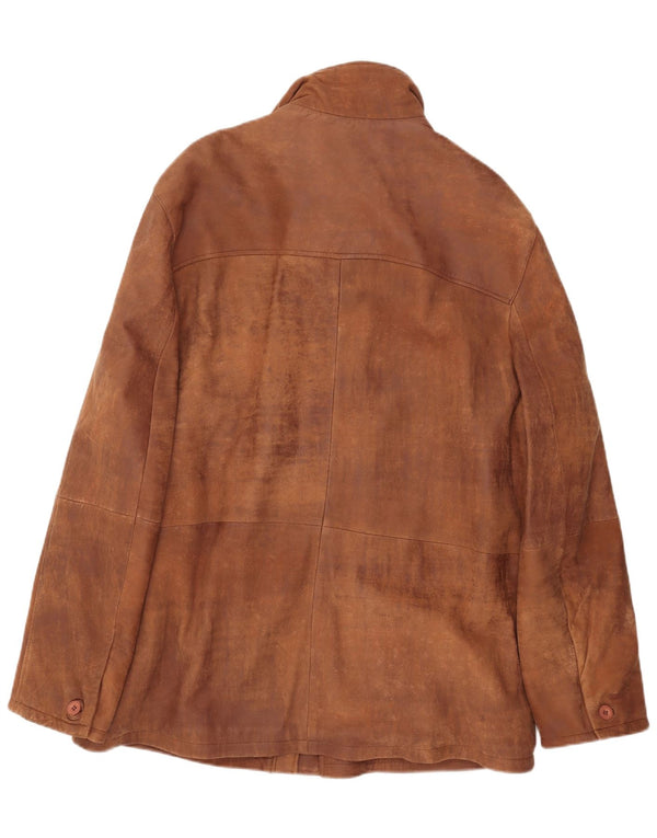Ashwood Mens Leather Jacket UK 46 3XL Brown Leather