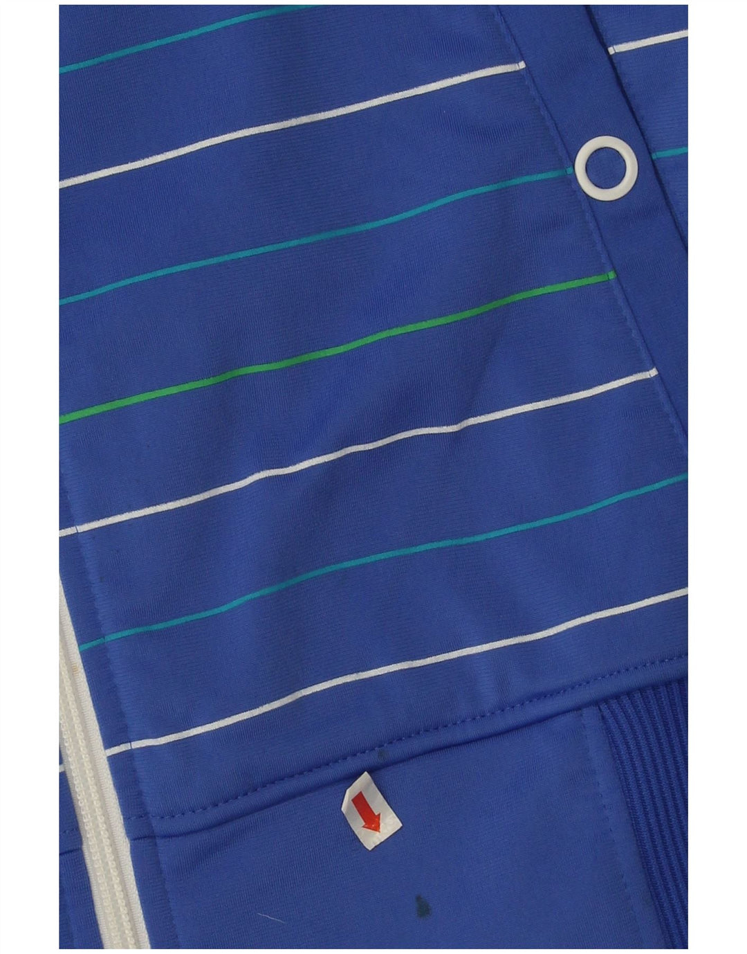 Adidas Mens Tracksuit Top Jacket Medium Blue Striped Polyester