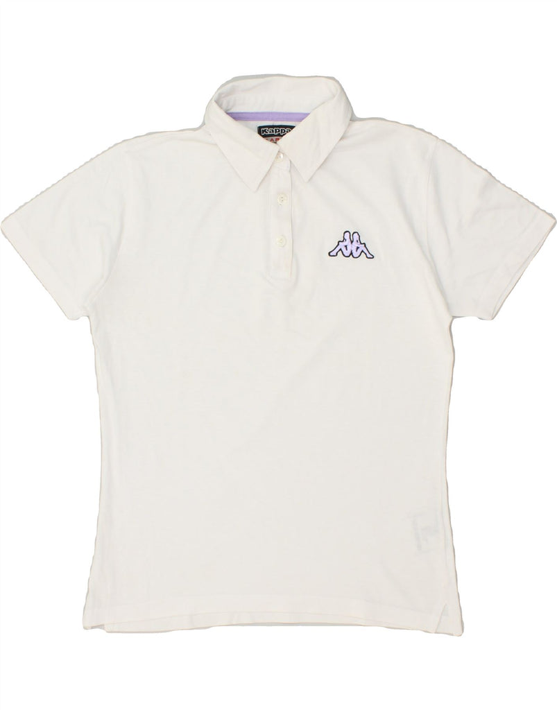 KAPPA Girls Polo Shirt 15-16 Years Large White Cotton | Vintage Kappa | Thrift | Second-Hand Kappa | Used Clothing | Messina Hembry 