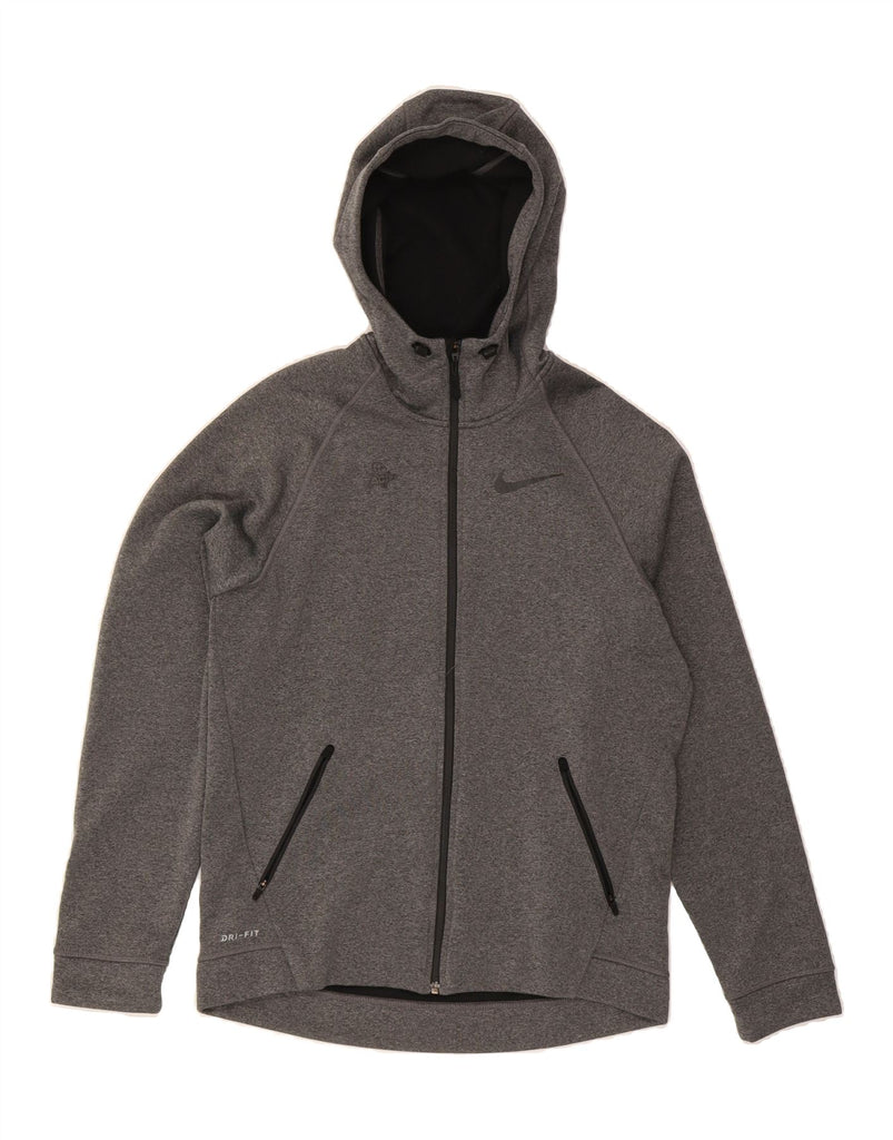 NIKE Mens Dri Fit Zip Hoodie Sweater Medium Grey Polyester Vintage Nike and Second-Hand Nike from Messina Hembry 