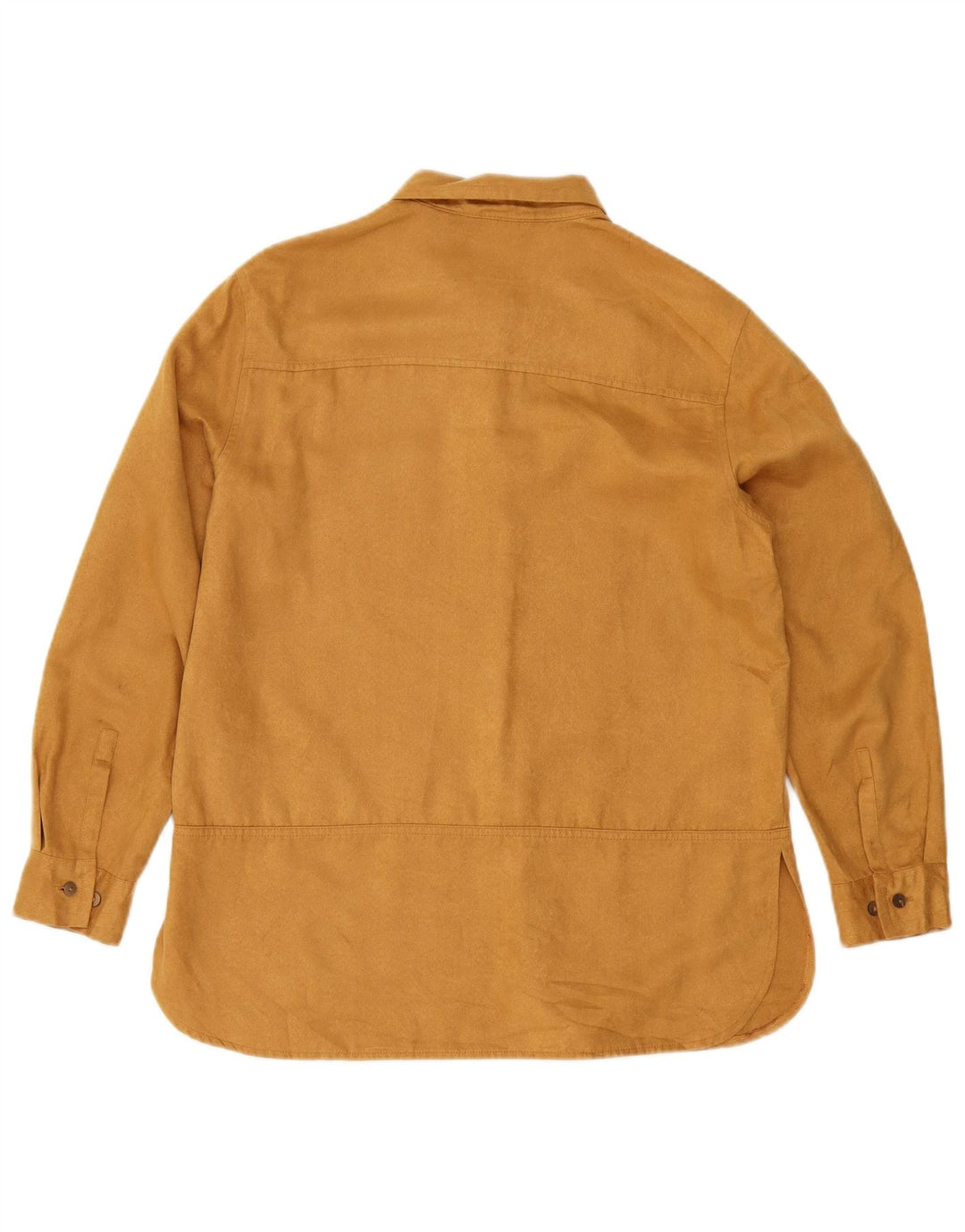 Marks & Spencer Womens Faux Suede Shirt UK 10 Small Beige Polyester