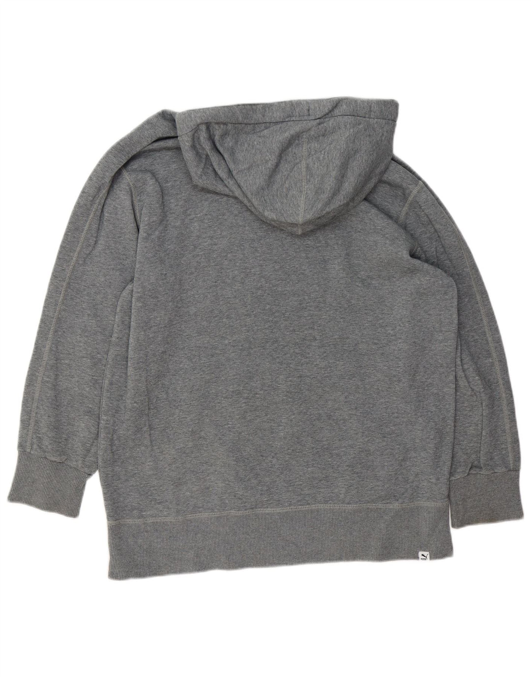 PUMA Mens Graphic Hoodie Jumper Large Grey Cotton