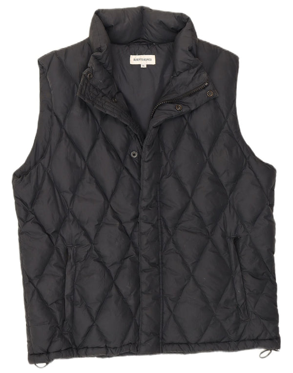 Alberto Aspesi Mens Padded Gilet UK 42 XL Navy Blue
