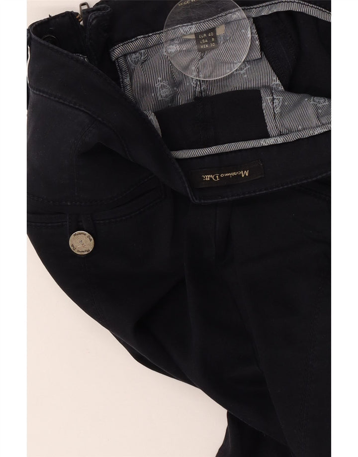 Massimo Dutti Womens Slim Trousers EU 40 Medium W30 L30 Navy Blue