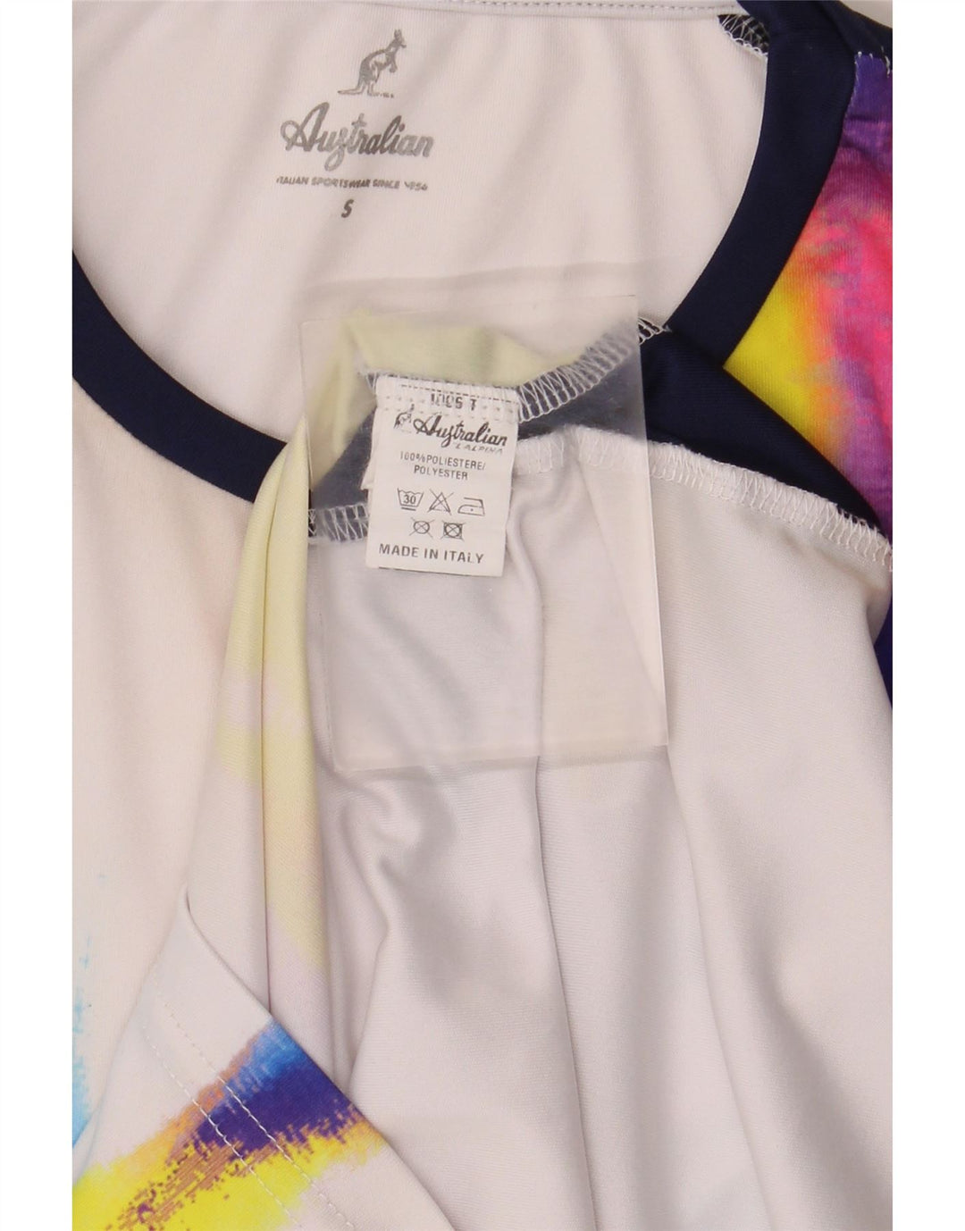 AUSTRALIAN L'ALPINA Mens T-Shirt Top Small Multicoloured Tie Dye Polyester