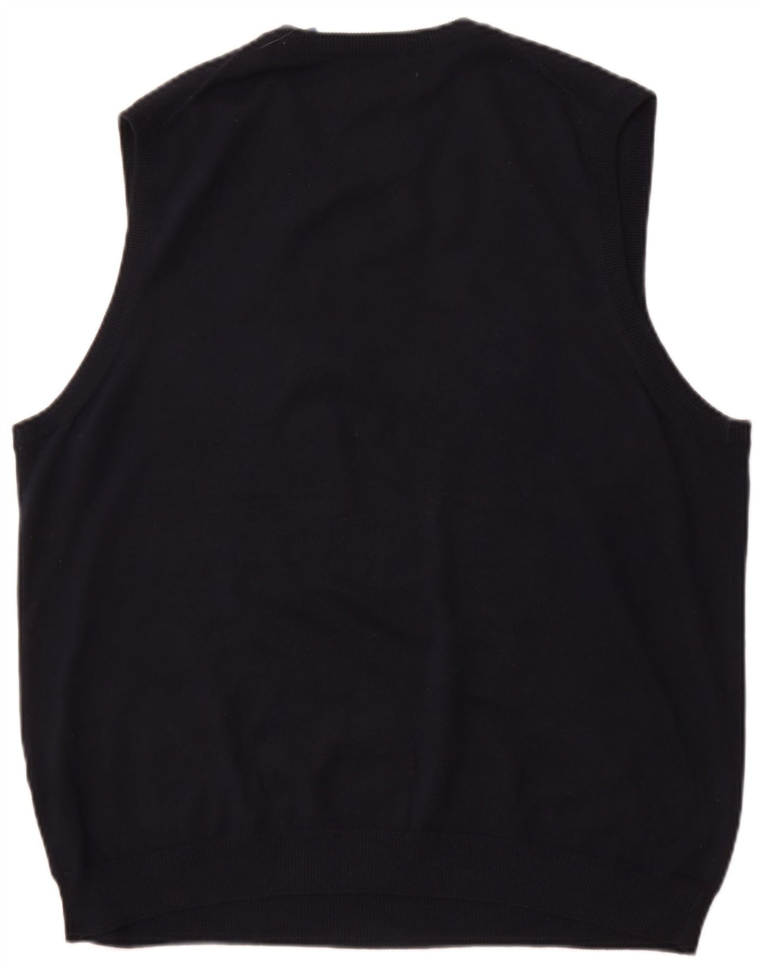CHAPS Mens Vest Tank Top Large Navy Blue Cotton