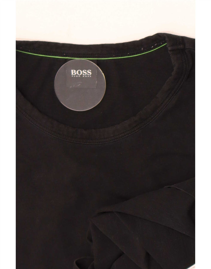 Hugo Boss Mens T-Shirt Top Large Black Cotton