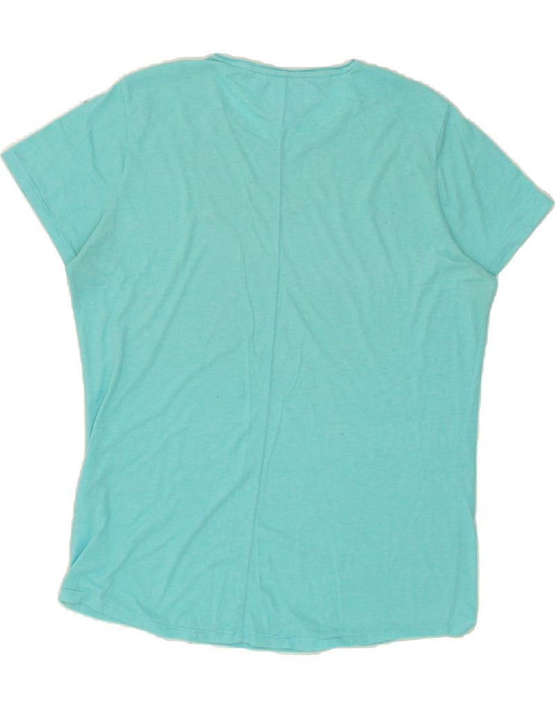 TOMMY HILFIGER Womens T-Shirt Top UK 20 2XL Turquoise | Vintage Tommy Hilfiger | Thrift | Second-Hand Tommy Hilfiger | Used Clothing | Messina Hembry 