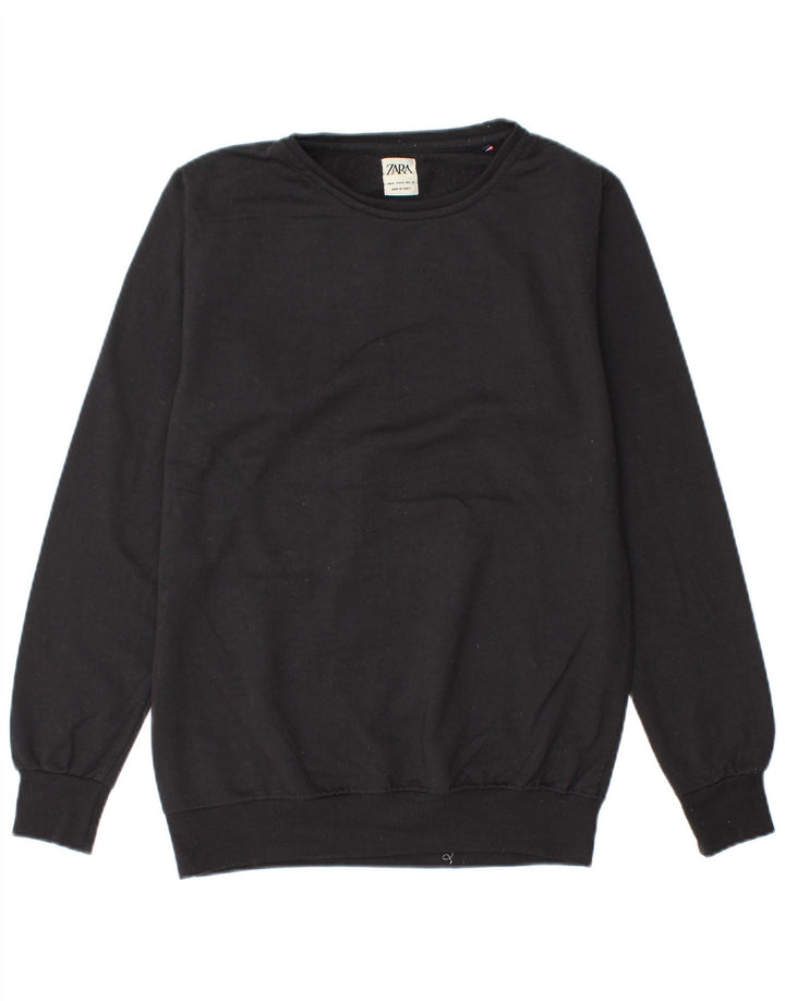 Zara Mens Sweatshirt Jumper Medium Black