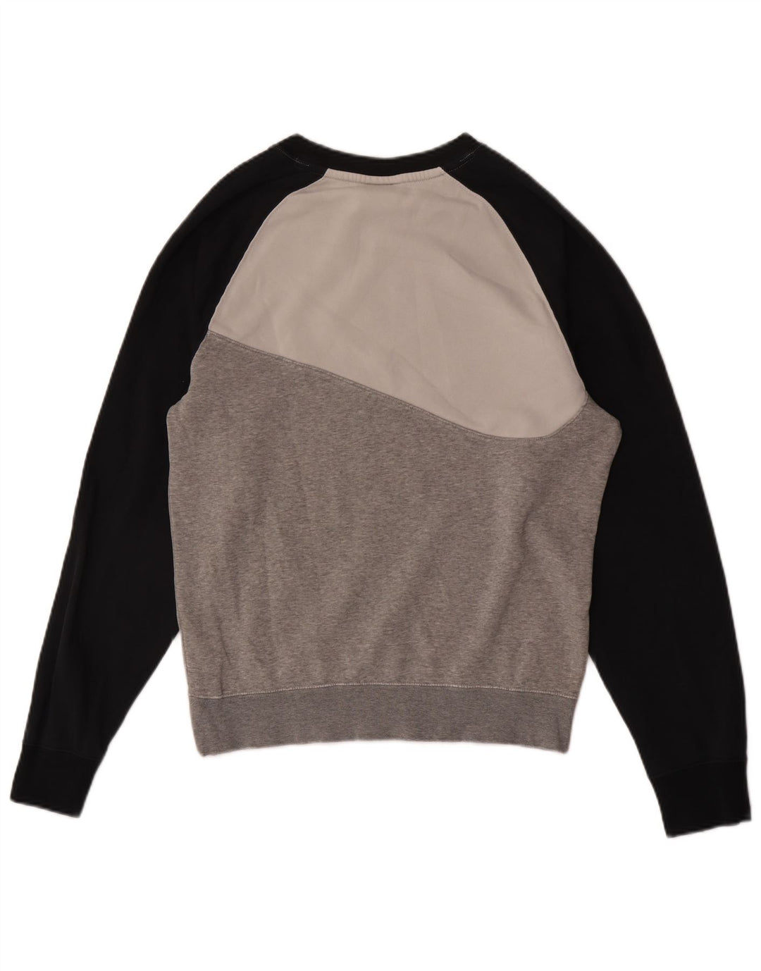 Nike Mens Graphic Sweatshirt Jumper Small Grey Colourblock Cotton