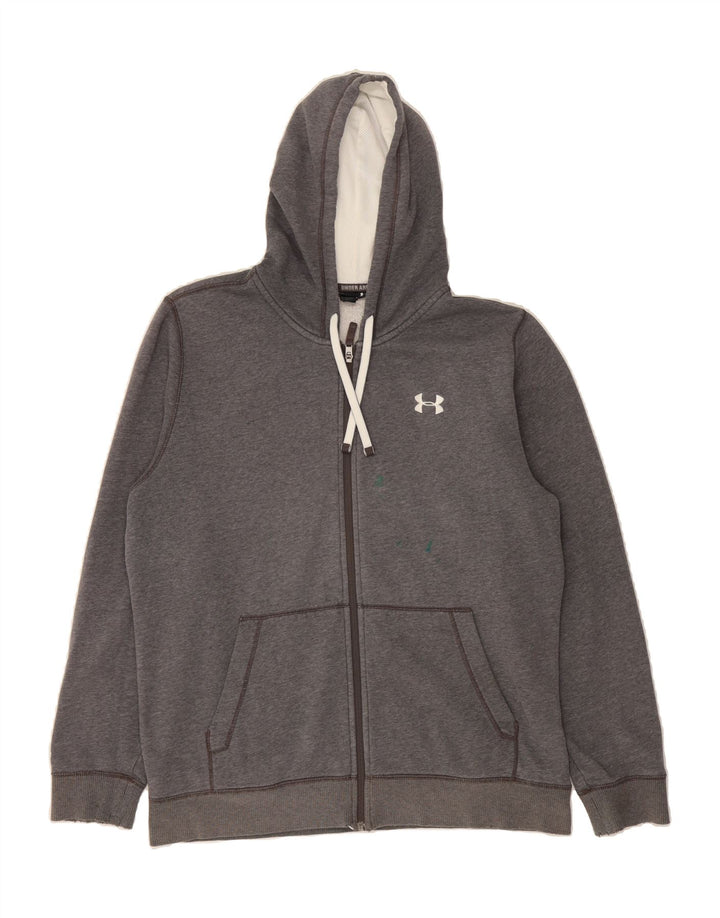 UNDER ARMOUR Mens Zip Hoodie Sweater Large Grey Vintage Under Armour and Second-Hand Under Armour from Messina Hembry 