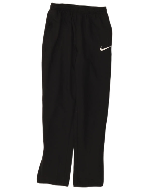 Nike Boys Dri Fit Windbreaker Trousers 12-13 Years Large Black Polyester