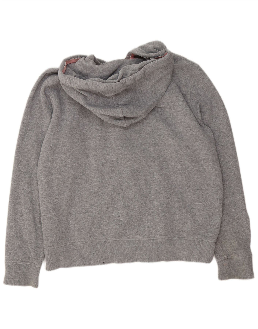Jack Wills Womens Graphic Oversized Zip Hoodie Sweater UK 16 Large Grey