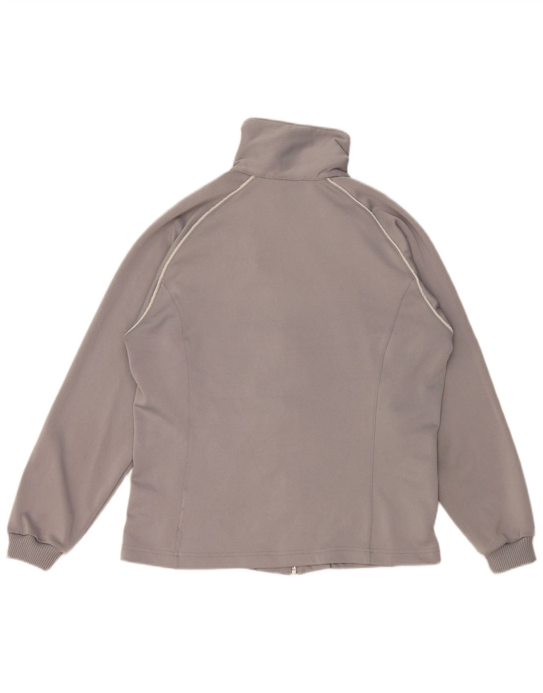 Adidas Womens Tracksuit Top Jacket UK 14 Medium Grey