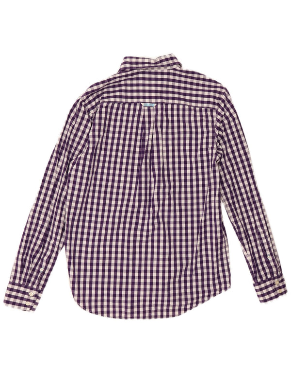 Crew Clothing Mens Shirt Small Purple Gingham Cotton