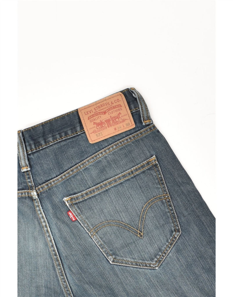 LEVI'S Mens 521 Straight Jeans W34 L30 Blue Cotton | Vintage Levi's | Thrift | Second-Hand Levi's | Used Clothing | Messina Hembry 