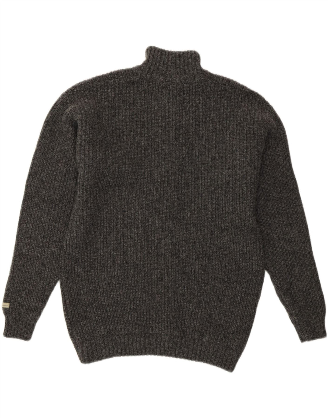 Columbia Mens Zip Neck Jumper Sweater Medium Grey Wool