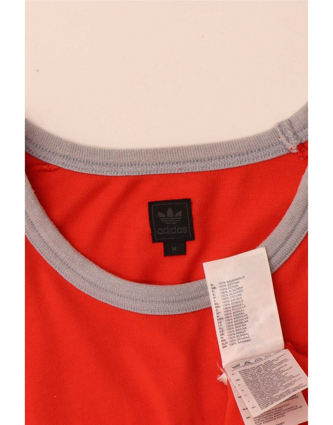 Adidas Mens Graphic T-Shirt Top Medium Red Cotton