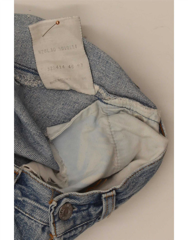 Levi's Womens Distressed Denim Shorts W28 Medium Blue Cotton