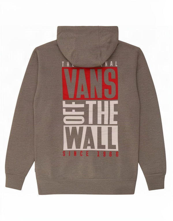 Vans Mens Graphic Hoodie Jumper Small Grey Cotton