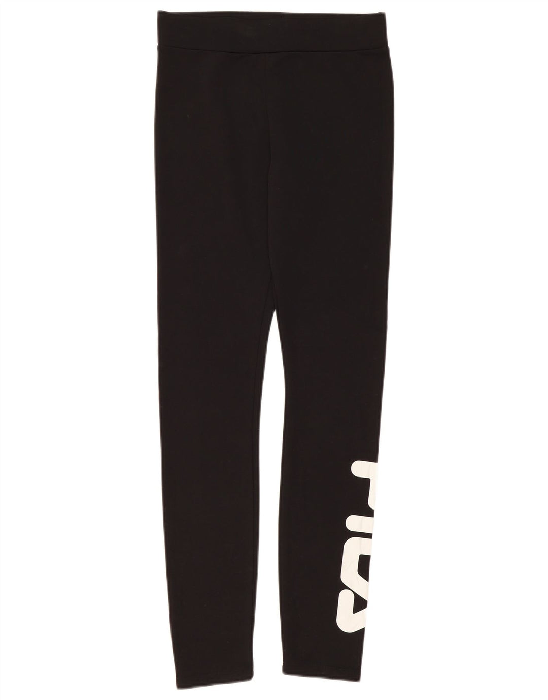 Fila Womens Graphic Leggings UK 8 Small  Black Polyester