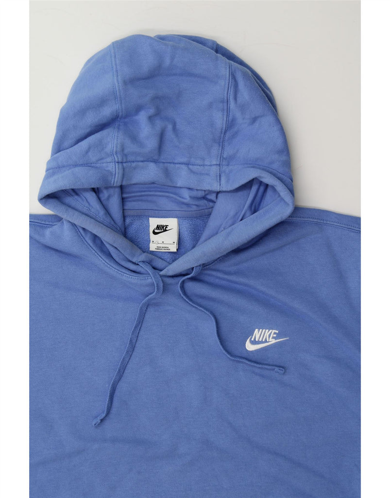 NIKE Womens Oversized Hoodie Jumper UK 14 Medium Blue Cotton Vintage Nike and Second-Hand Nike from Messina Hembry 