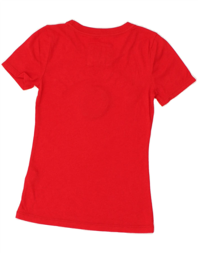 ABERCROMBIE & FITCH Girls Graphic T-Shirt Top 7-8 Years Small Red Cotton | Vintage Abercrombie & Fitch | Thrift | Second-Hand Abercrombie & Fitch | Used Clothing | Messina Hembry 