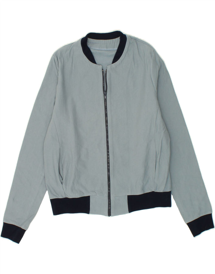 VINTAGE Womens Bomber Jacket UK 14 Medium Blue Vintage Vintage and Second-Hand Vintage from Messina Hembry 