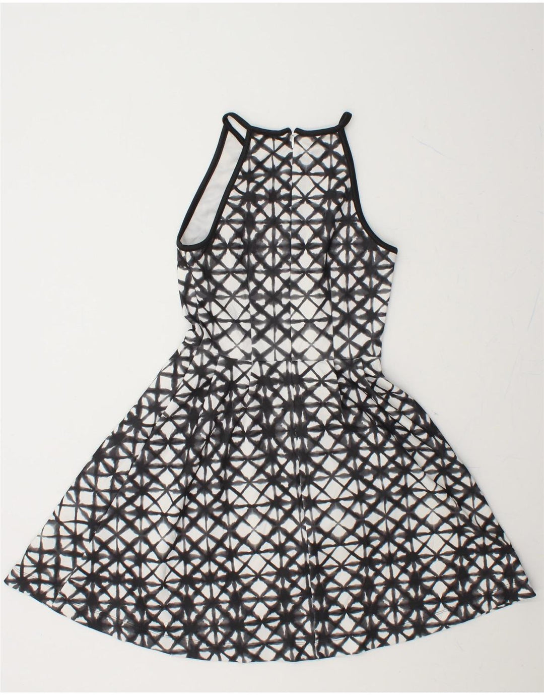 MOSSIMO Womens Sleeveless A-Line Dress UK 6 XS White Ikat Polyester Vintage Mossimo and Second-Hand Mossimo from Messina Hembry 