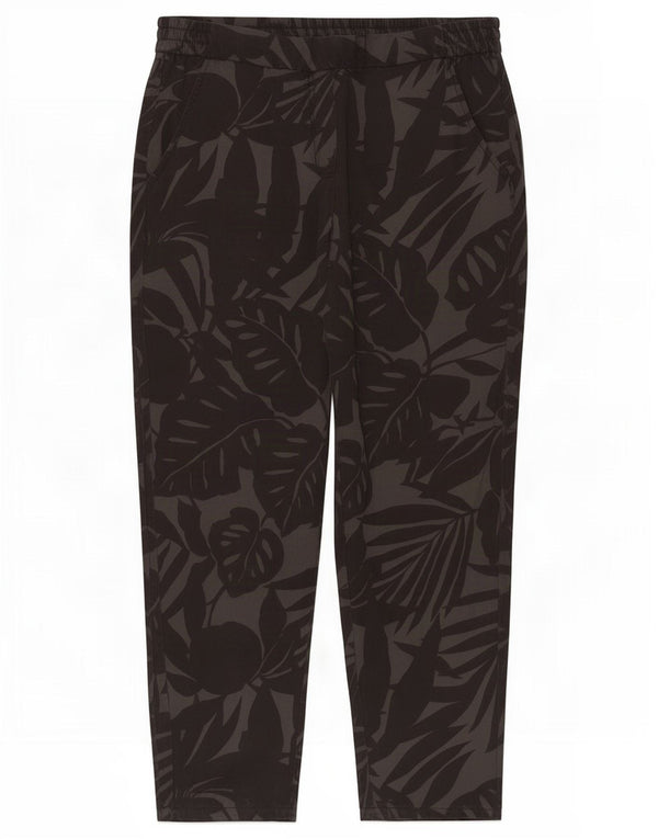 Gap Womens Tapered Cropped Trousers Small W27 L25 Black Floral Lycra