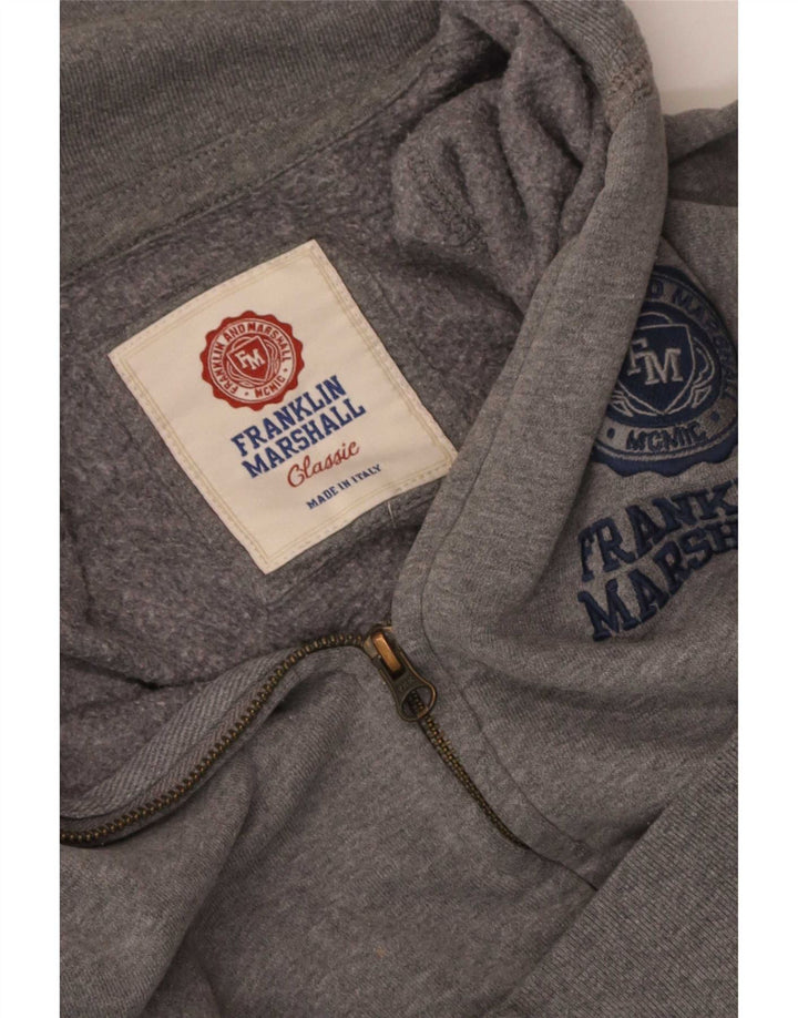 Franklin Marshall Mens Graphic Tracksuit Top Jacket Medium Grey