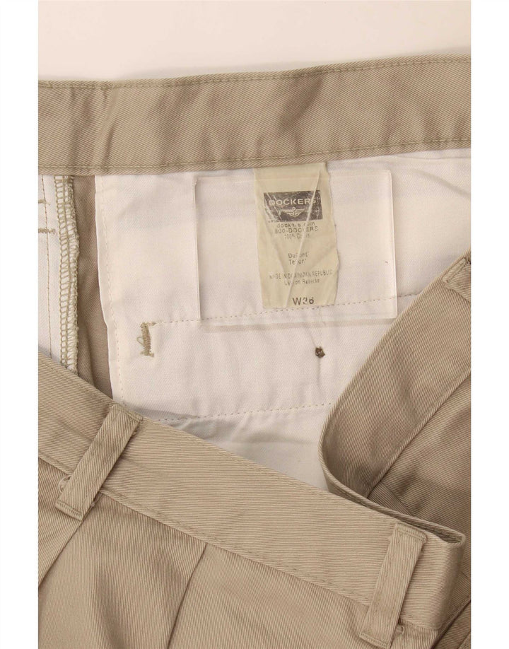 Dockers Mens Pegged Chino Shorts W36 Large Beige Cotton