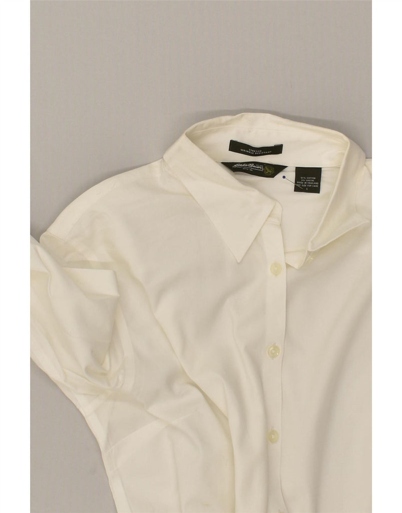 EDDIE BAUER Womens Shirt UK 16 Large White Cotton Vintage Eddie Bauer and Second-Hand Eddie Bauer from Messina Hembry 