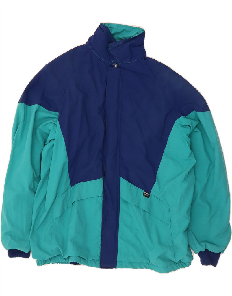 VINTAGE Mens Windbreaker Jacket UK 36 Small Blue Colourblock Classic Vintage Vintage and Second-Hand Vintage from Messina Hembry 