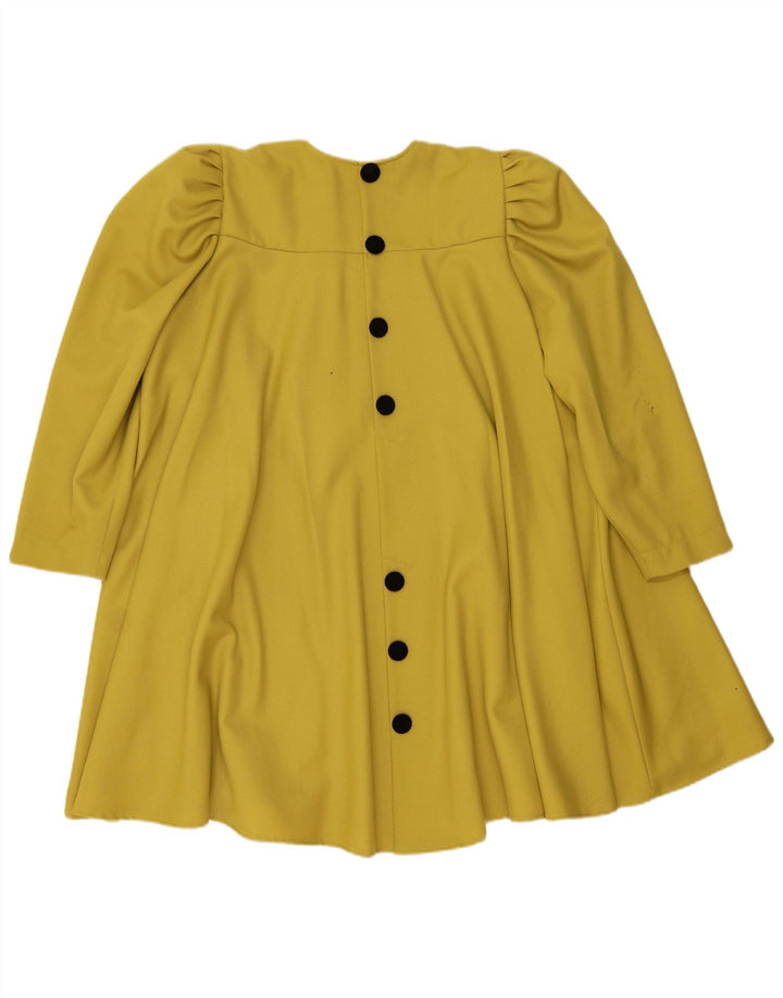 Vintage Womens Oversized Overcoat IT 44 Medium Yellow Wool