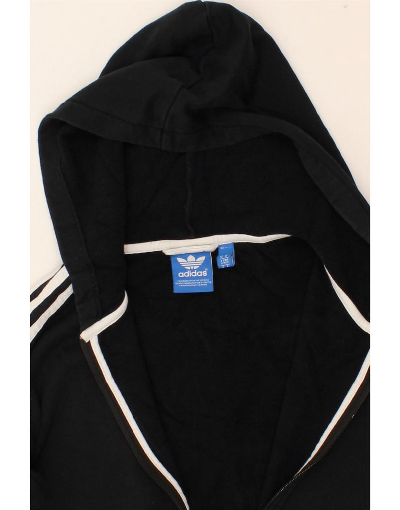 ADIDAS Mens Zip Hoodie Sweater Medium Black Cotton | Vintage Adidas | Thrift | Second-Hand Adidas | Used Clothing | Messina Hembry 