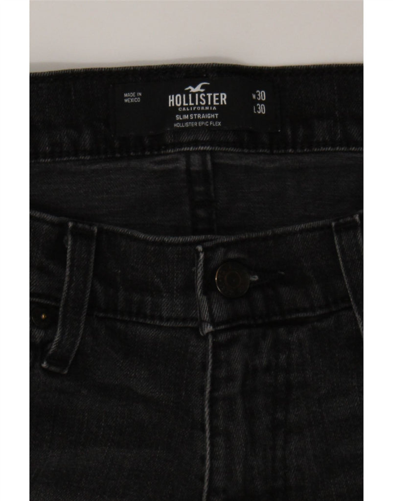 HOLLISTER Mens Slim Straight Jeans W30 L30 Grey Cotton Vintage Hollister and Second-Hand Hollister from Messina Hembry 