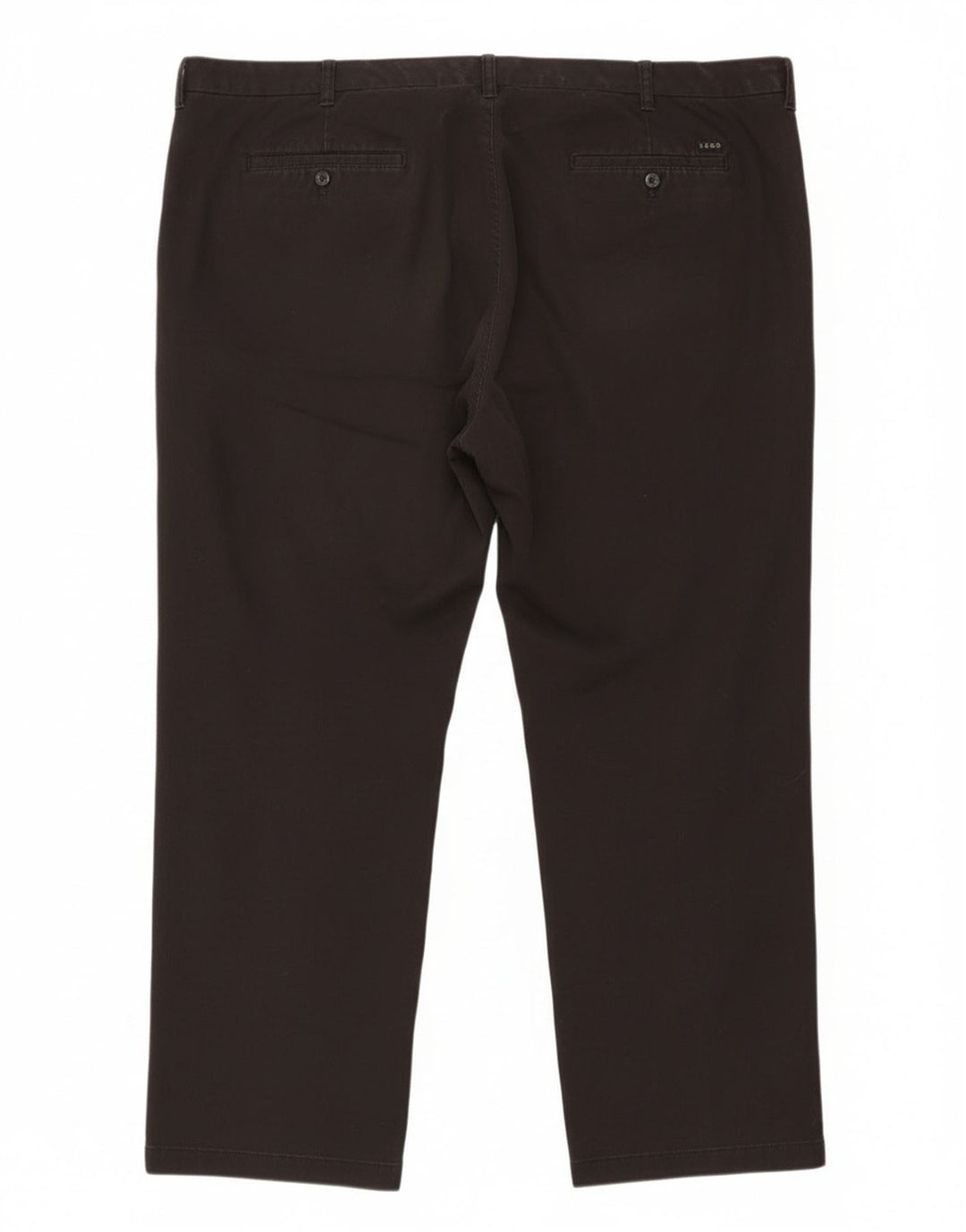 Izod Mens Straight Chino Trousers W48 L30 Black Cotton