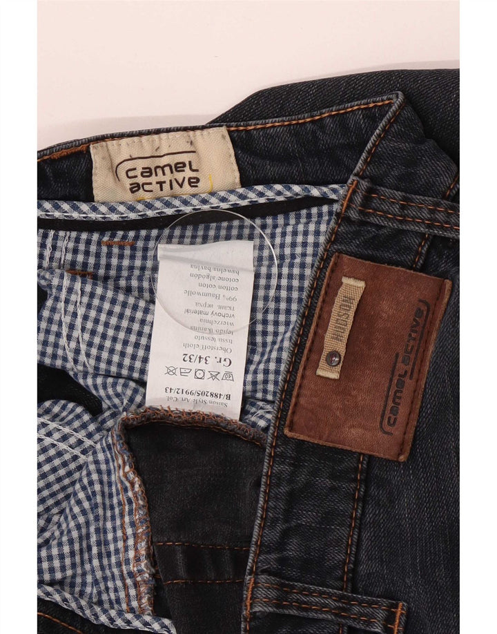 Camel Active Mens Straight Jeans W34 L32 Navy Blue Cotton