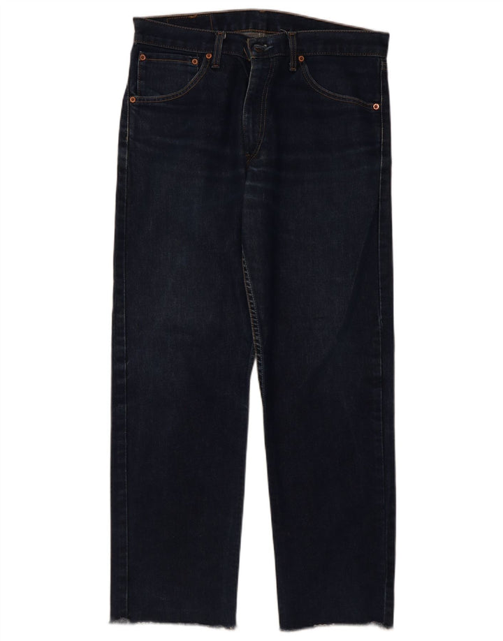 Levi's Womens 521 Tapered Jeans W34 L29 Navy Blue Cotton