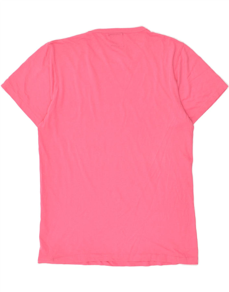 JACK & JONES Womens Graphic T-Shirt Top UK 14 Large Pink Cotton | Vintage Jack & Jones | Thrift | Second-Hand Jack & Jones | Used Clothing | Messina Hembry 