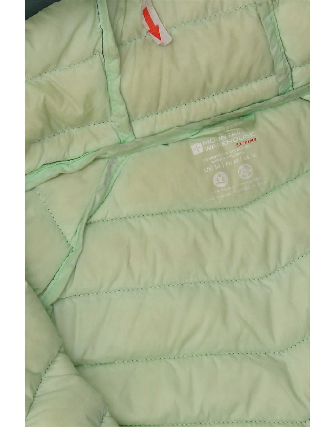 Mountain Warehouse Womens Hooded Padded Jacket UK 14 Medium Green Nylon